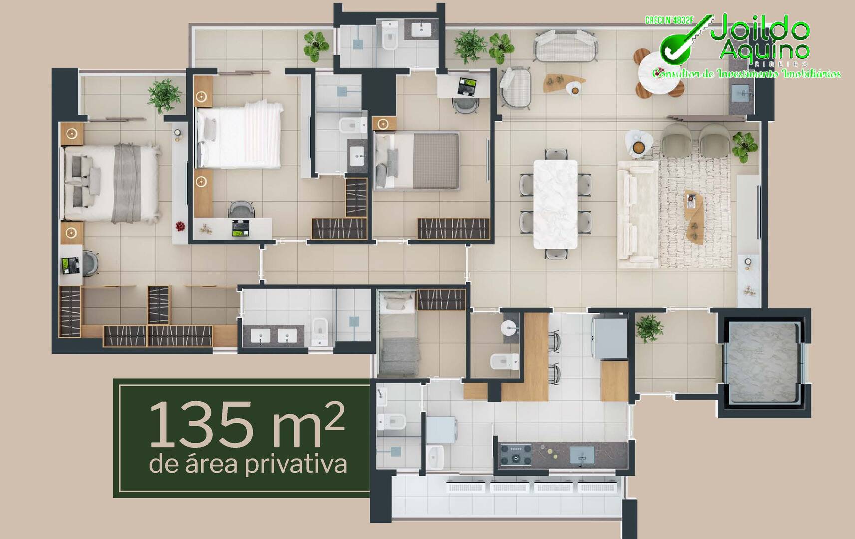 Apartamento à venda com 3 quartos, 135m² - Foto 10