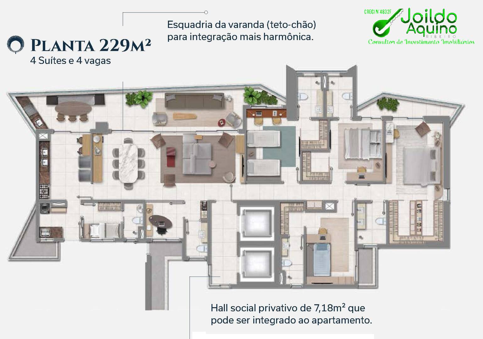 Apartamento à venda com 4 quartos, 190m² - Foto 23