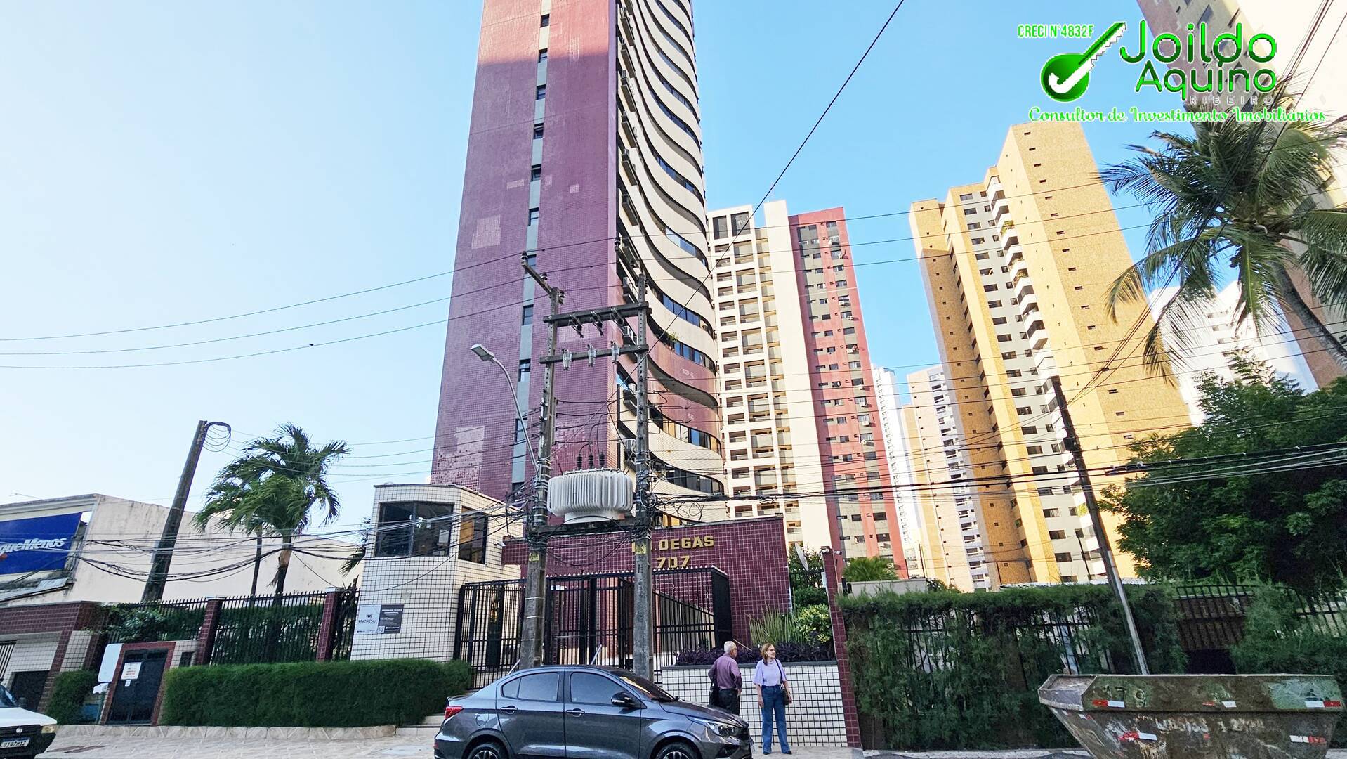 3 Suítes com Closet e Hidro, Varandão – Meireles - 3 quadras da beira-mar.